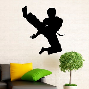 Martial Arts Karate Wall Decal Vinyl Stickers Fighting Home Interior Art Design Murals Bedroom Wall Decor (1m01a)