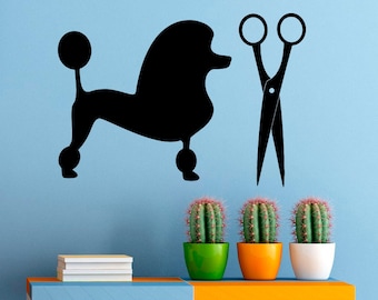 Pet Grooming Wall Decal Vinyl Stickers Pet Shop Interior Pet Salon Design Art Murals Bedroom Decor (3p01g)