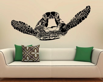 Sea Turtle Wall Decal Vinyl Stickers Sea Animals Home Interior Etsy