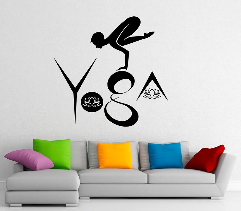 Yoga Wall Decal Vinyl Sticker Meditation Philosophy Home Etsy