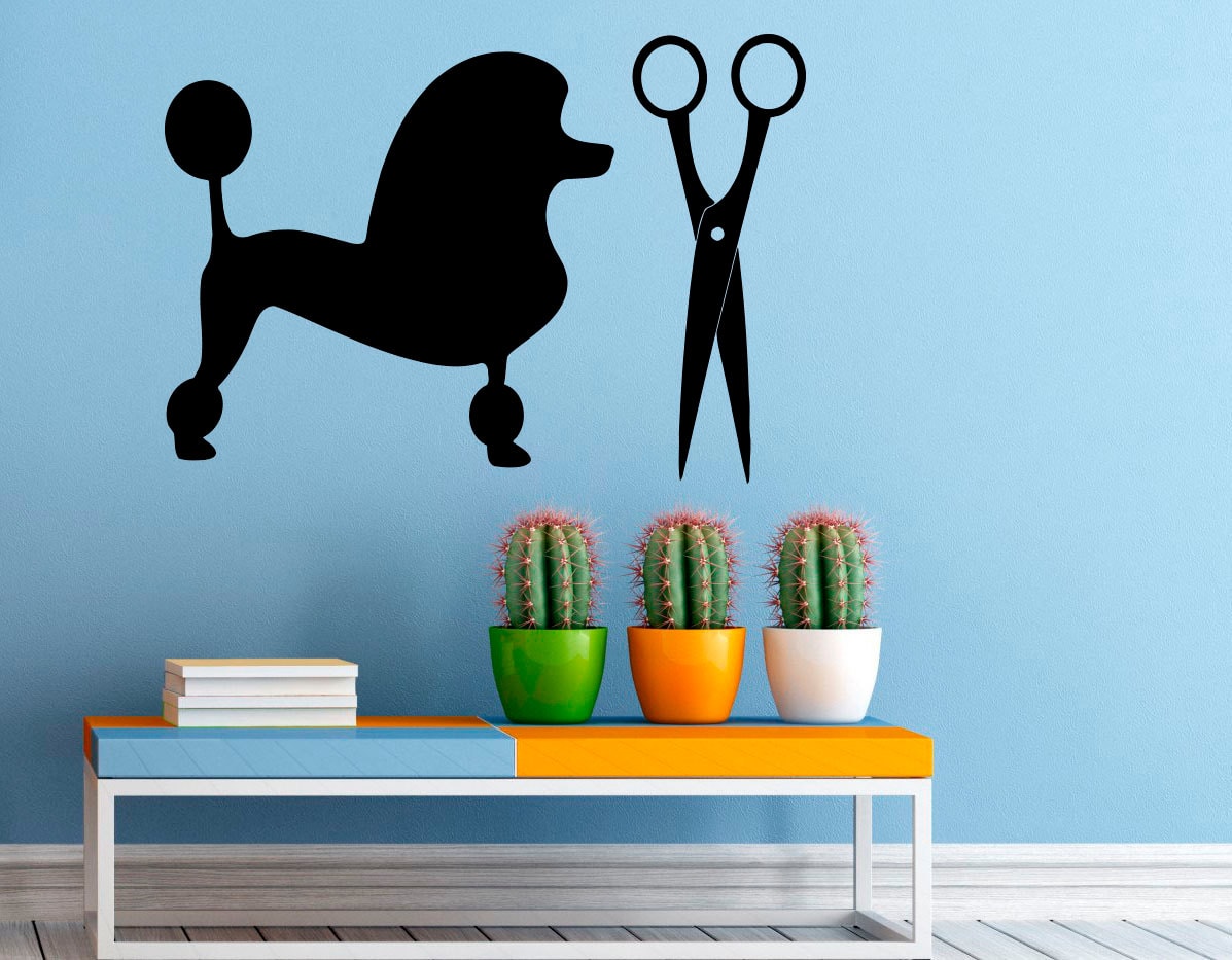 Pet Grooming Wall Decal Vinyl Stickers Pet Shop Interior Pet Etsy