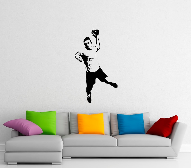 Handball Wall Decal Vinyl Stickers Home Interior Sport Wall Etsy