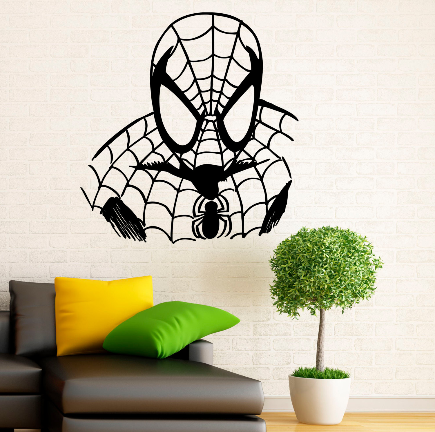 Spiderman Wall Decal Vinyl Stickers Comics Superhero Interior Etsy