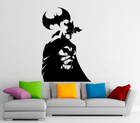 Batman Superhero Wall Decal Vinyl Stickers Comics Hero Home Etsy