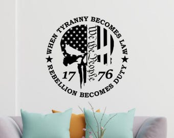 Flaggenbanner „When Tyranny Becomes Law“ – 91x152 Cm, Kräftige Farben, 2 Messingösen, Doppelt Genäht