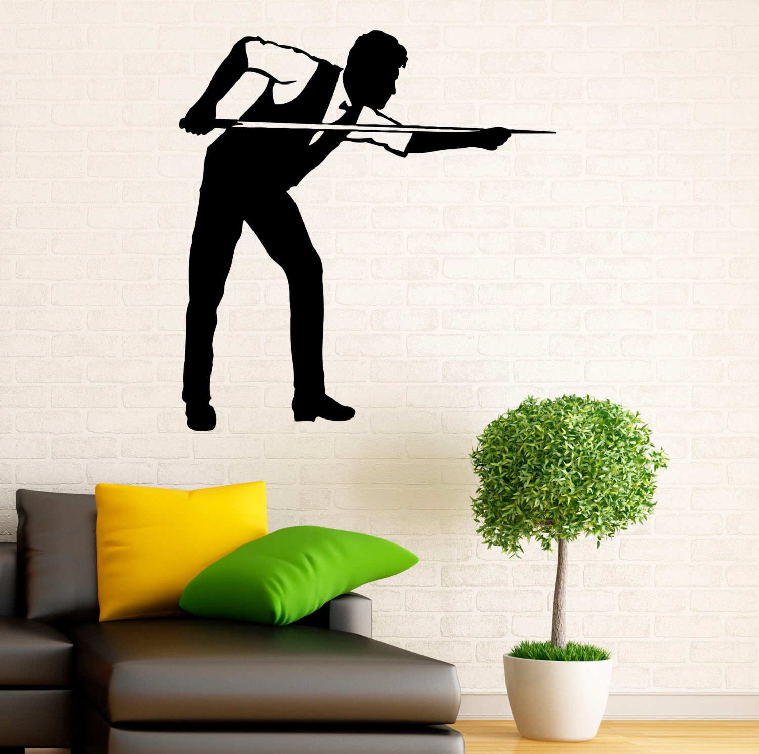 Billiard Wall Decal Vinyl Stickers Snooker Sports Game Home Etsy