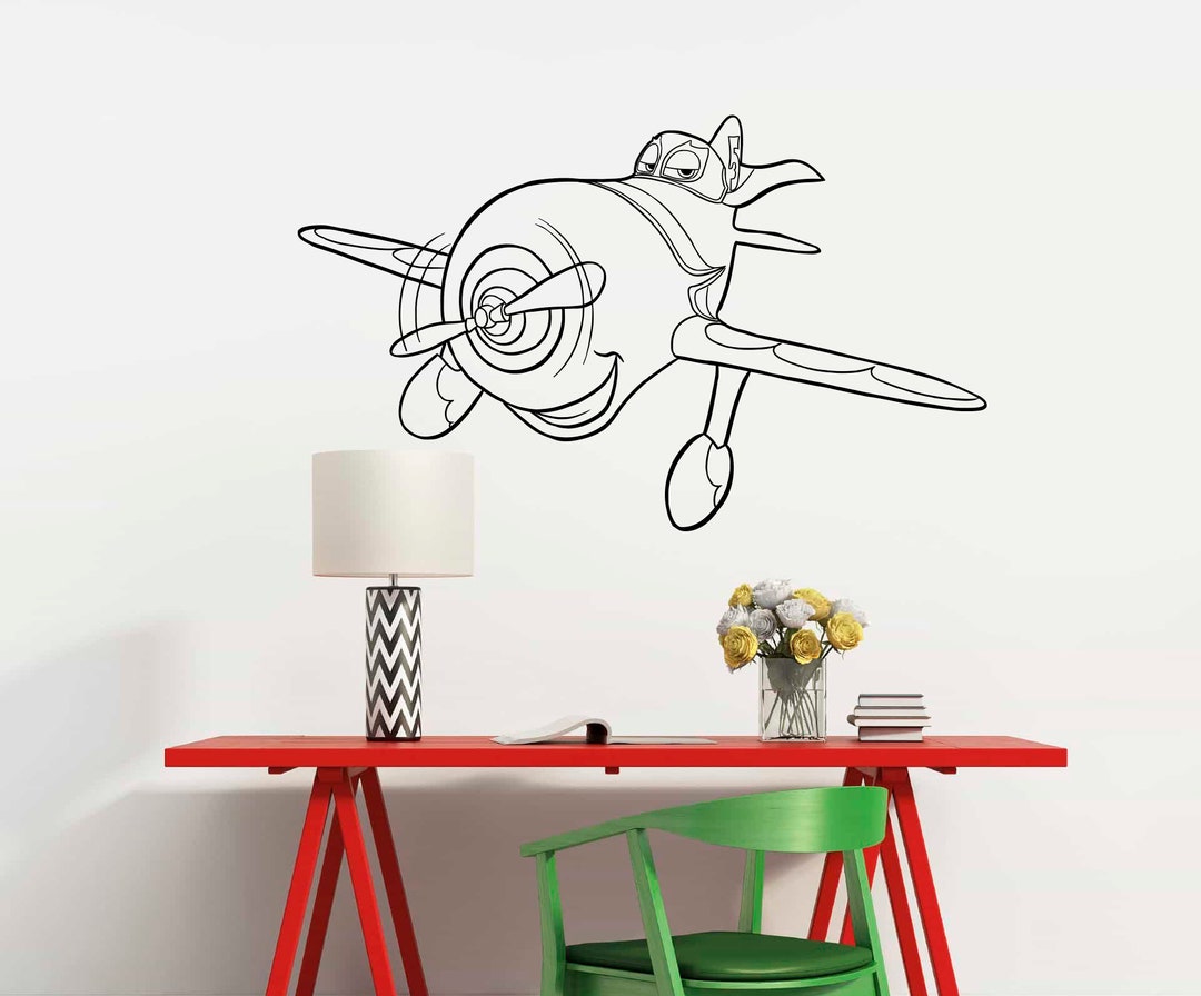 Disney Planes Wall Decal Vinyl Sticker Cartoon Airplanes Kids Etsy