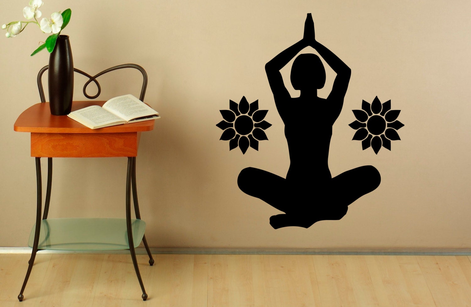 Yoga Pose pared Sticker vinilo Decal meditación filosofía Home Etsy