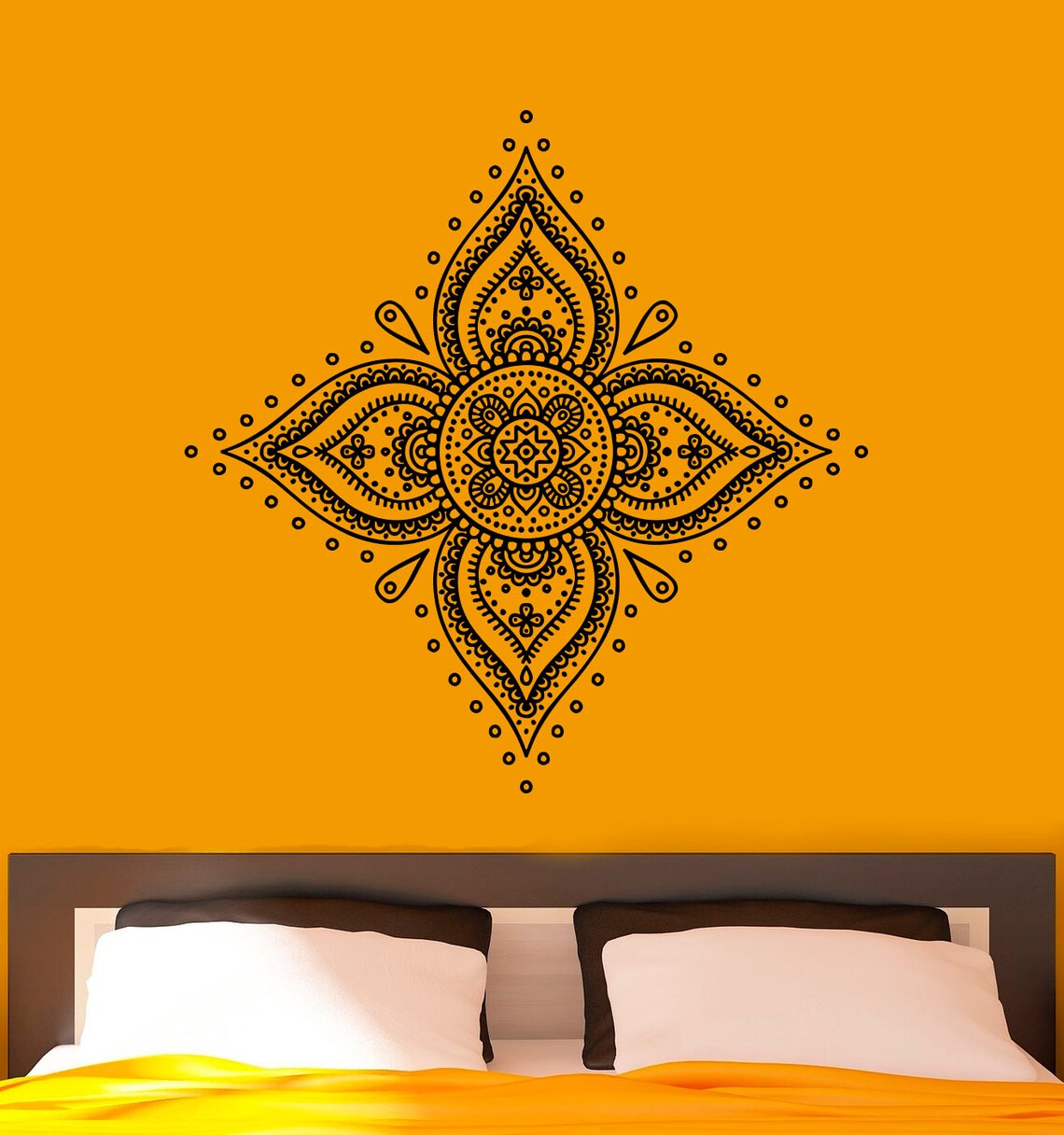 Mandala Wall Decal Indian Pattern Vinyl Stickers Namaste Yoga - Etsy