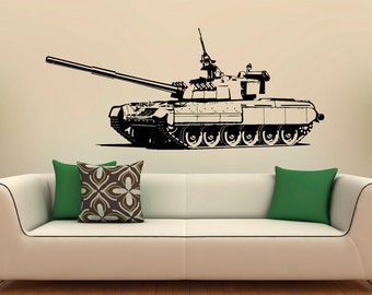 Heavy Tank Wall Vinyl Decal Military Stickers Army Interior Housewares Design Bedroom Home Decor (1t01k)