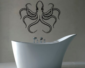 Octopus Wall Decal Vinyl Stickers Tentacles Sea Animal Home Interior Design Art Murals Bedroom Bathroom Decor (6o01s)