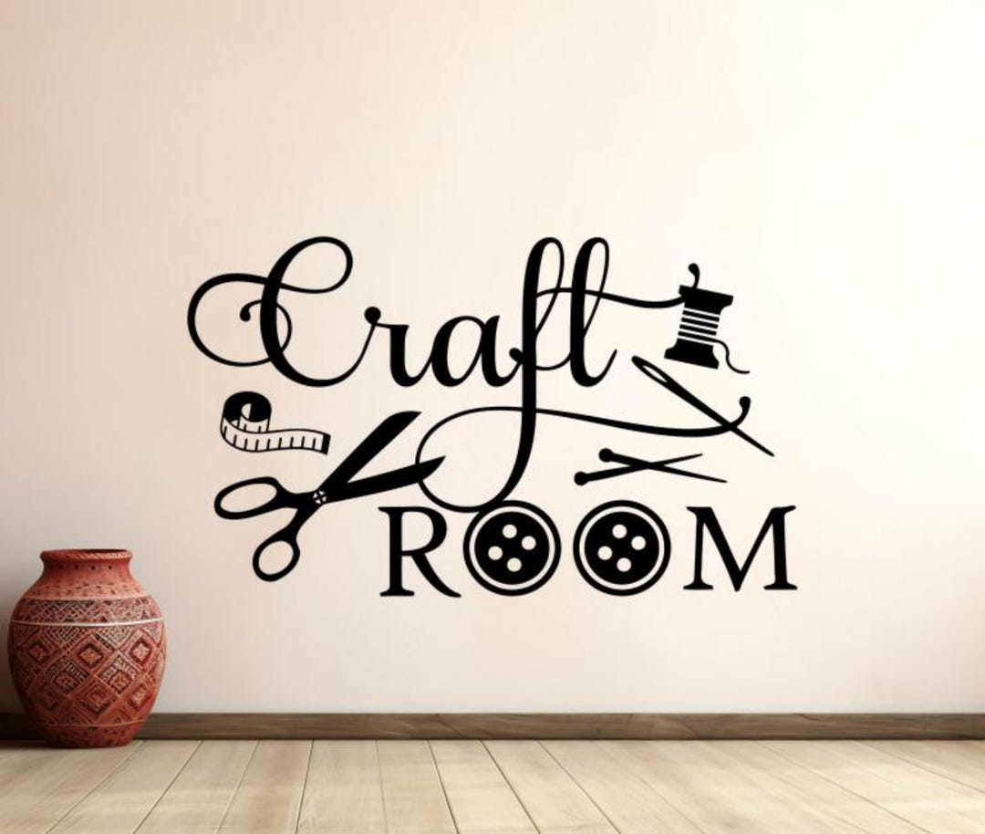 Craft Room Wall Decal Vinyl Sticker Crafting Wall Art Craft Room Tailor ...