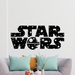 Star Wars Wall Decal Vinyl Sticker Nursery Wall Art Kids Room Wall Decor Gift Poster Kids Quote Logo Stencil 1771