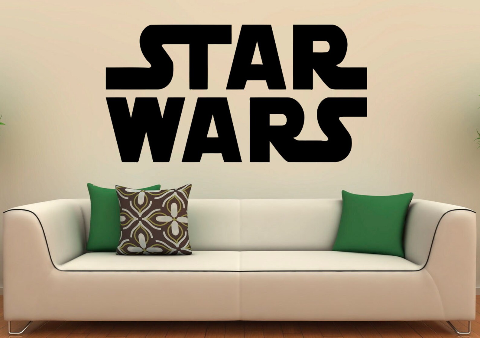 Star Wars Logo Wall Decal Vinyl Stickers Home Interior Art Etsy