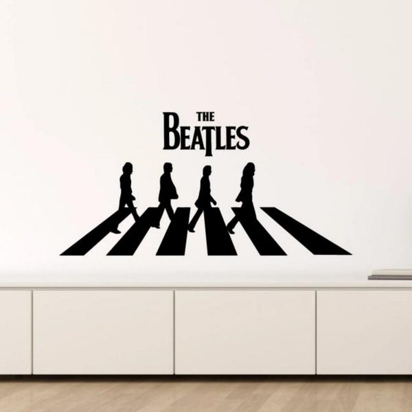 Beatles Wall Decal Vinyl Sticker Abbey Road Sign Music Studio Wall Art Rock Wall Decor Fan Gift Poster Print Stencil 1183
