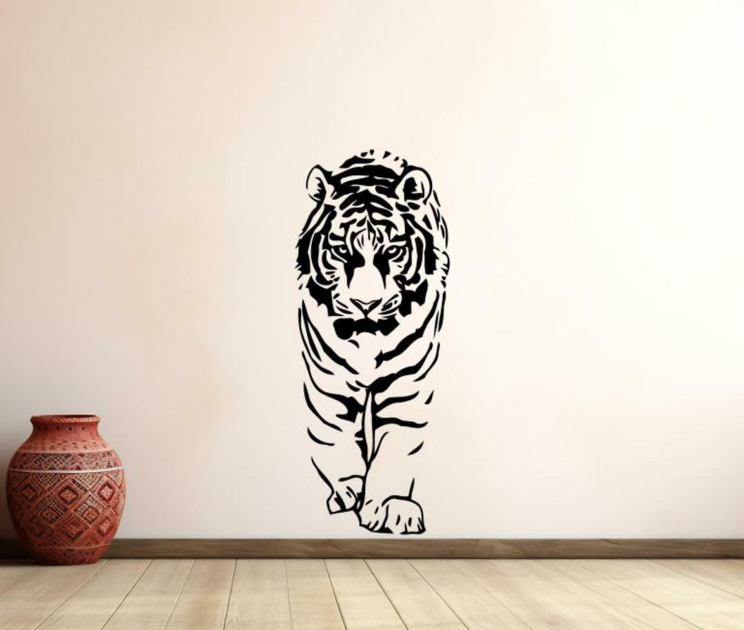 Tiger Wall Decal Vinyl Sticker Tiger Wall Art Jungle Animals Wild Cats ...