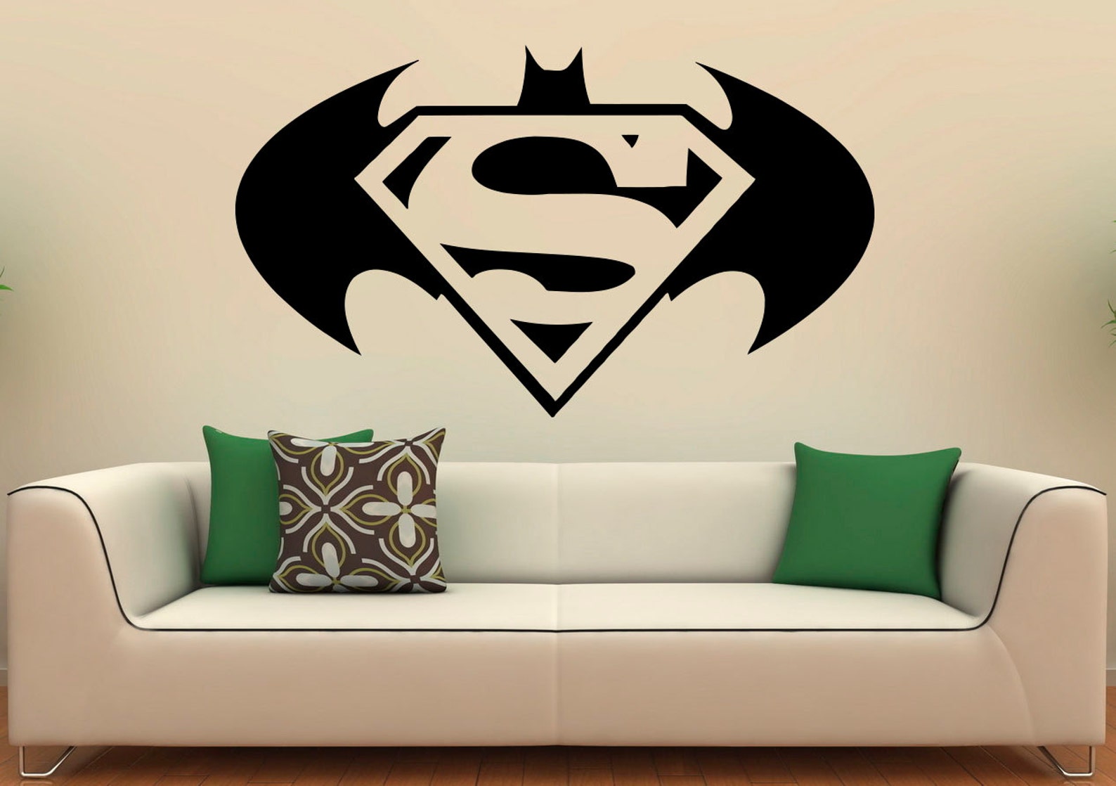 Batman Superman pared calcomanía Comics emblemas vinilo | Etsy