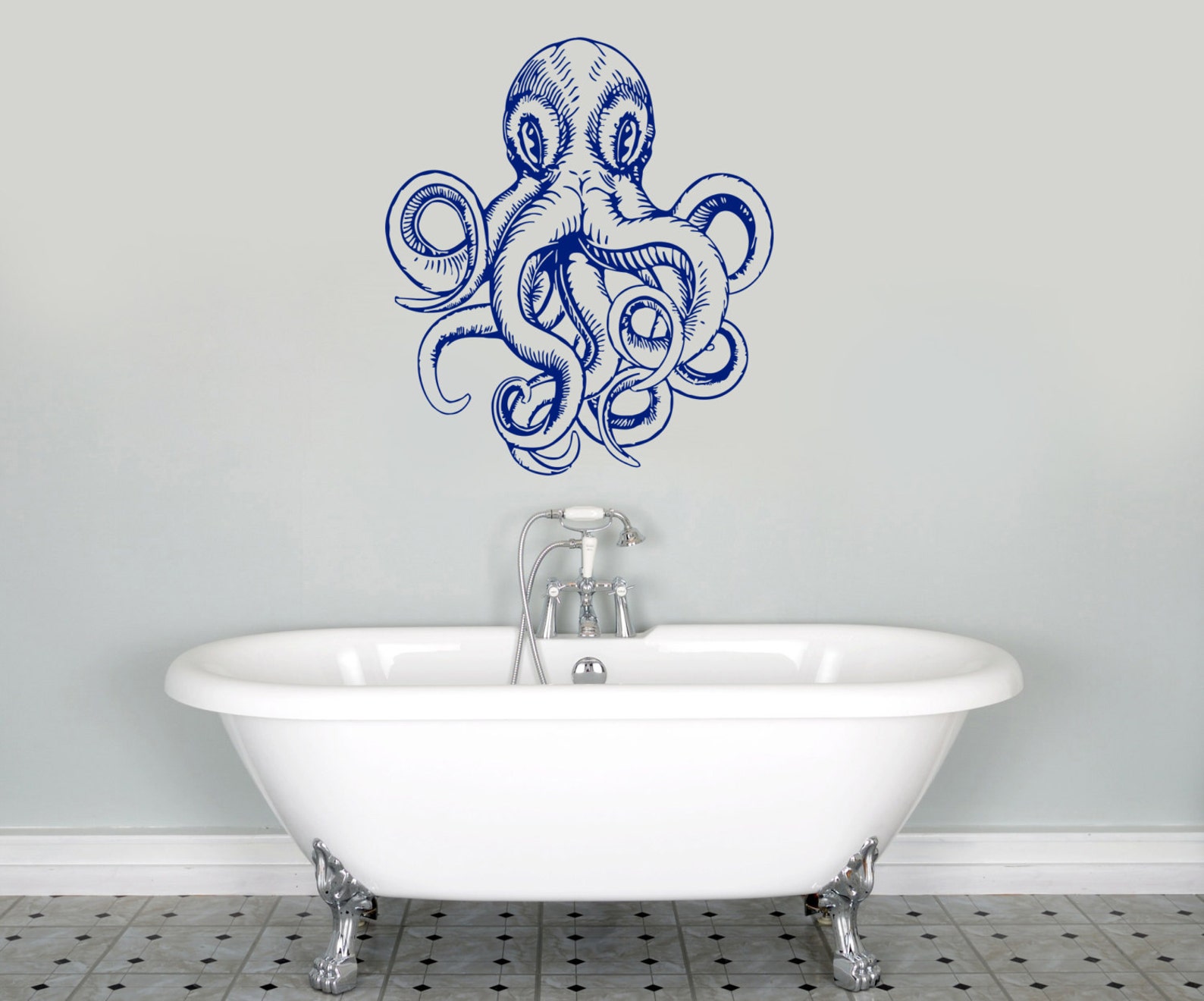 Octopus Wall Decal Vinyl Stickers Tentacles Sea Animal Home Etsy