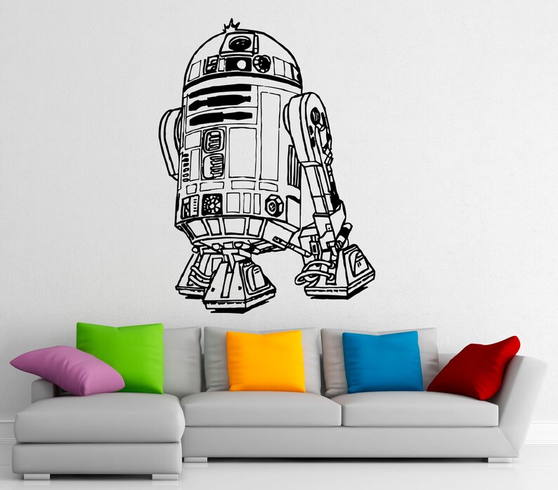R2D2 Wall Decal Vinyl Stickers Star Wars Home Interior Art - Etsy