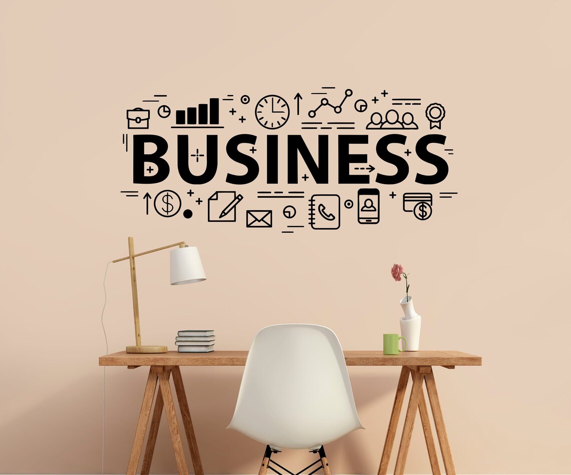 Business Wall Decal Vinyl Sticker Home Office Interior Design Etsy