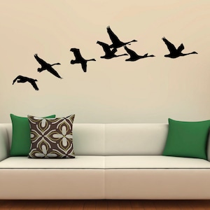 Fliegende Vögel Wandaufkleber Vogelschwarm Aufkleber Vinyl Aufkleber Tiere Innendekoration Kunst Wandbilder Haushaltswaren Schlafzimmer Wanddekoration (1b01s)