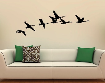 Flying Birds Wall Decal Flock Of Birds Decals Vinyl Stickers Animals Interior Design Art Murals Housewares Bedroom Wall Decor (1b01s)