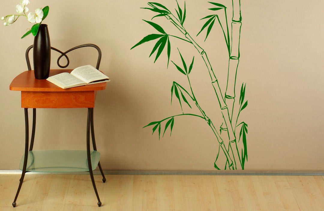 Bamboo Leaves Wall Decal Vinyl Stickers Nature Asian Home Interior Art