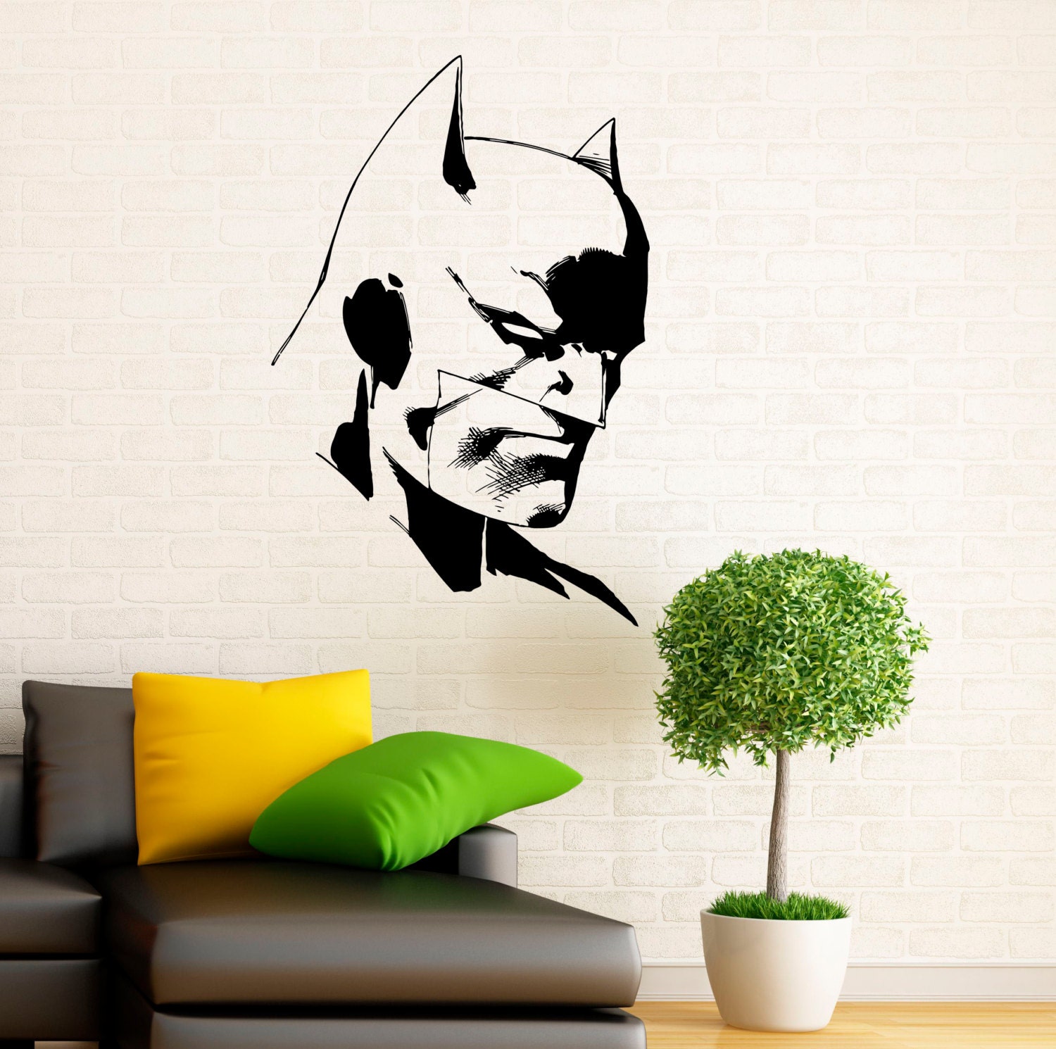 Batman Comics Wall Decal Vinyl Stickers Comics Hero Home Etsy
