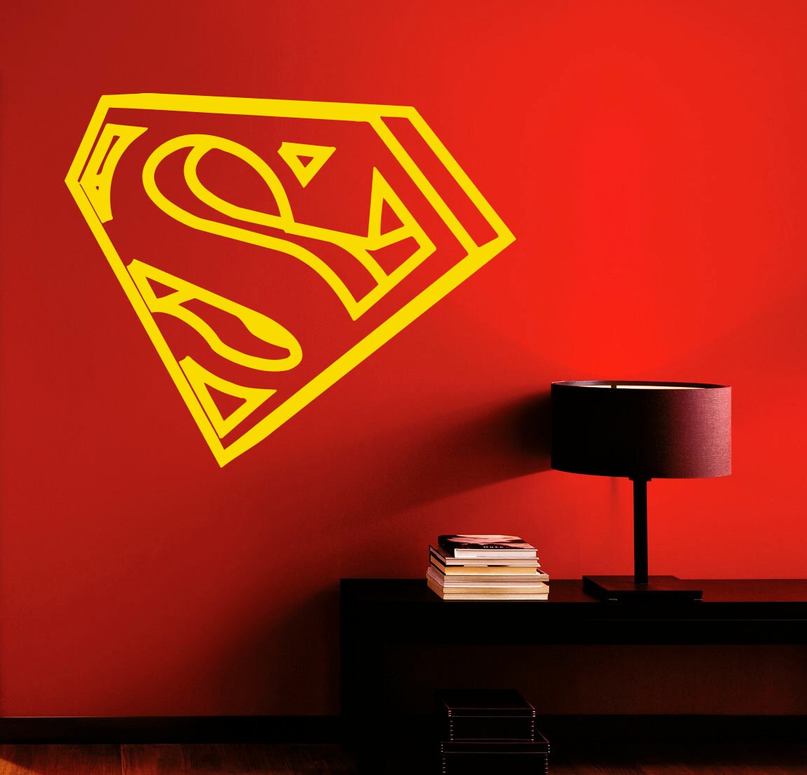 Superman Wall Decal Vinyl Stickers Comics Superhero Interior Etsy