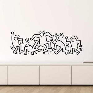 Dancing Figures Wall Decal Vinyl Sticker Dancers Wall Art Dance People Gift Bedroom Decor Poster Kids Stencil For Walls Windows Doors 1184