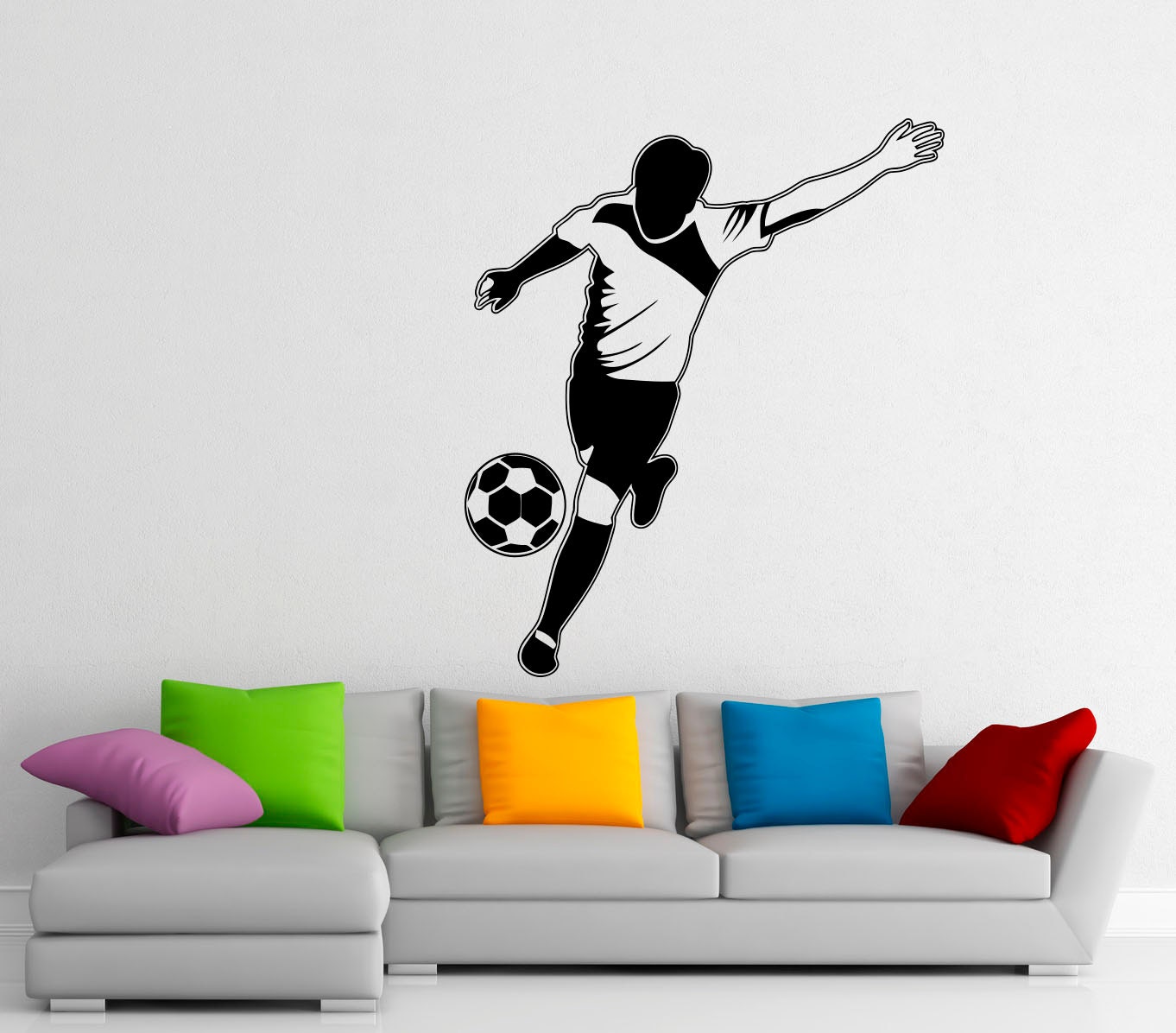 Soccer Player Wall Decal Fußball Vinyl Aufkleber Sport Spiel Etsy