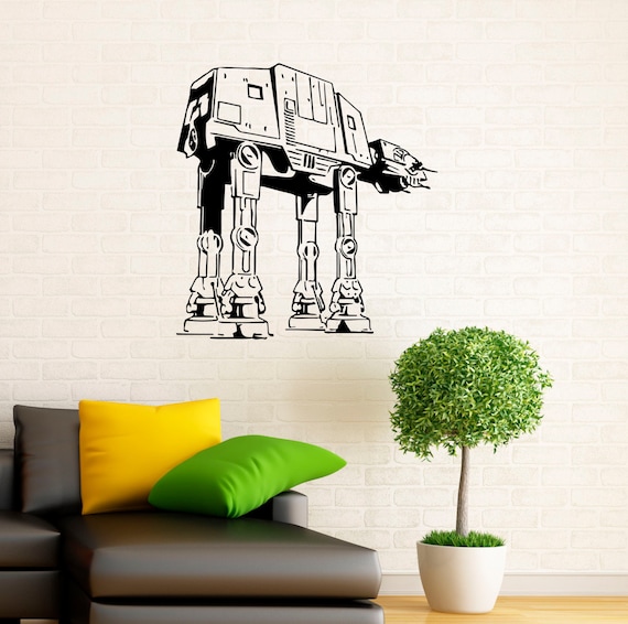Walkers ATAT Wall Decal Vinyl Stickers Star Wars Home Etsy