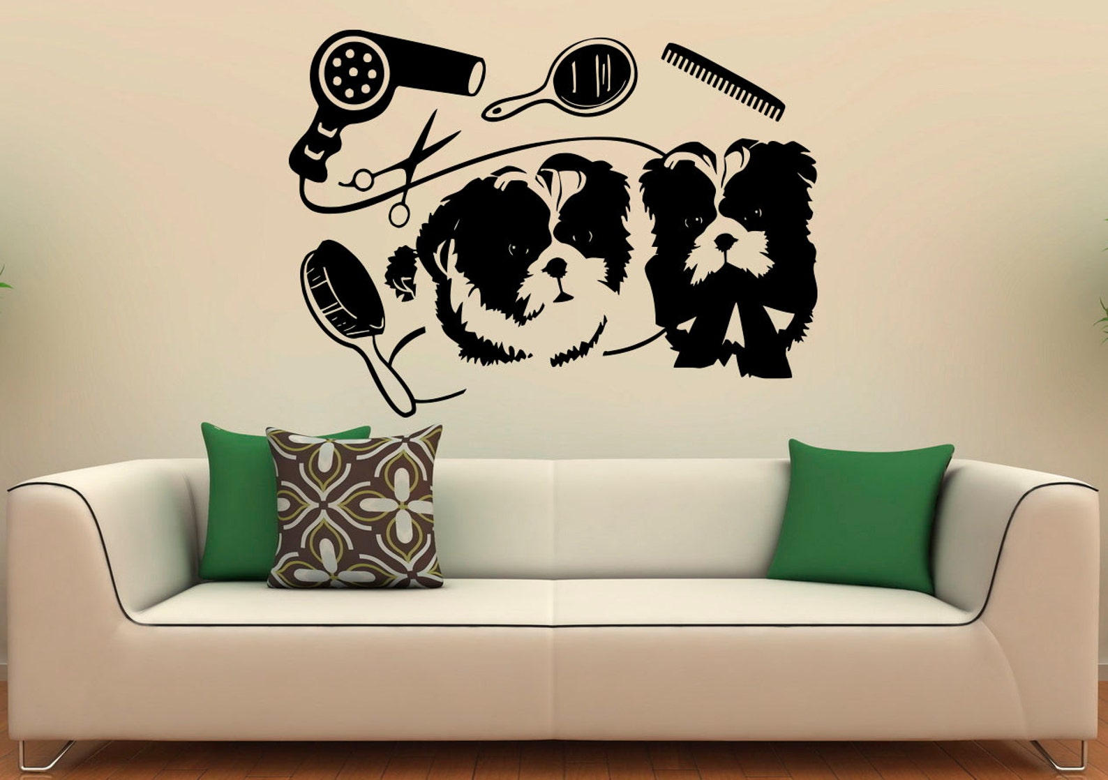 Pet Grooming Wall Decal Vinyl Stickers Pet Shop Interior Pet Etsy