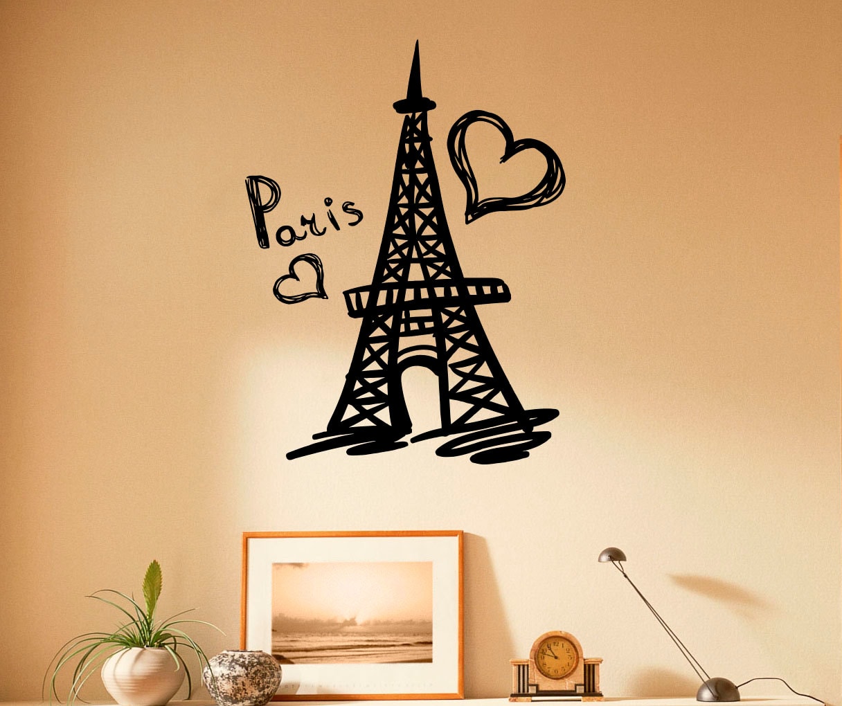 Paris Eiffel Tower Wall Decal Vinyl Stickers Paris Symbol Home Etsy