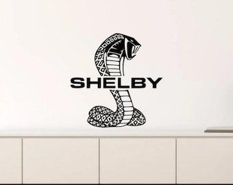 Shelby Cobra Wall Decal Vinyl Sticker Snake Wall Art Sign Garage Decor Man Cave Gift Poster Print 1655
