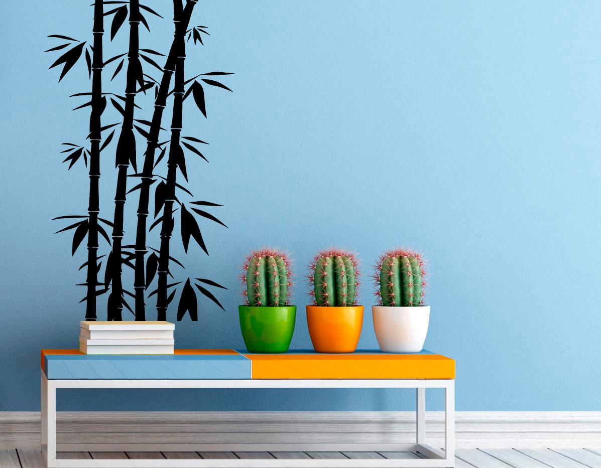 Bamboo Stalk Wall Decal Vinyl Stickers Nature Home Interior Etsy