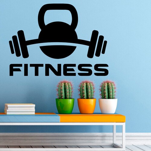 Gym Wall Decal Fitness Wall Stickers Sports Interior Bedroom Etsy