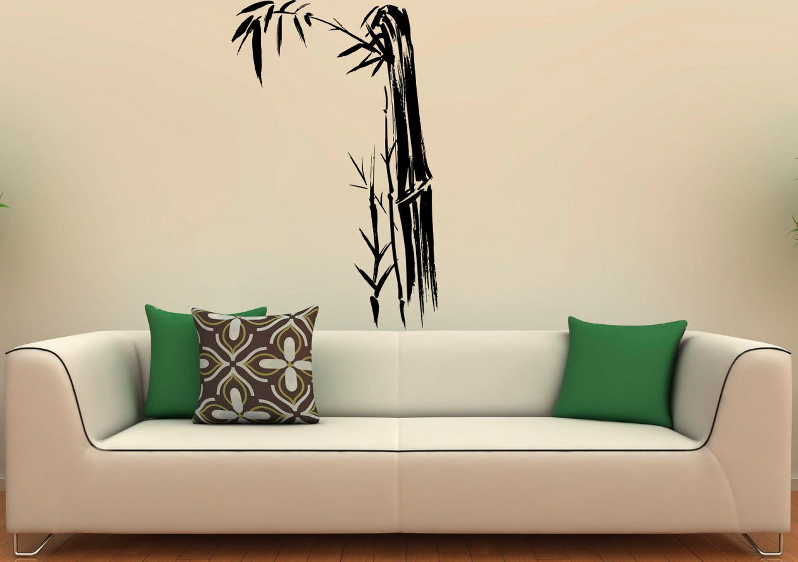 Bamboo Leaves Wall Decal Vinyl Stickers Nature Asian Home Etsy