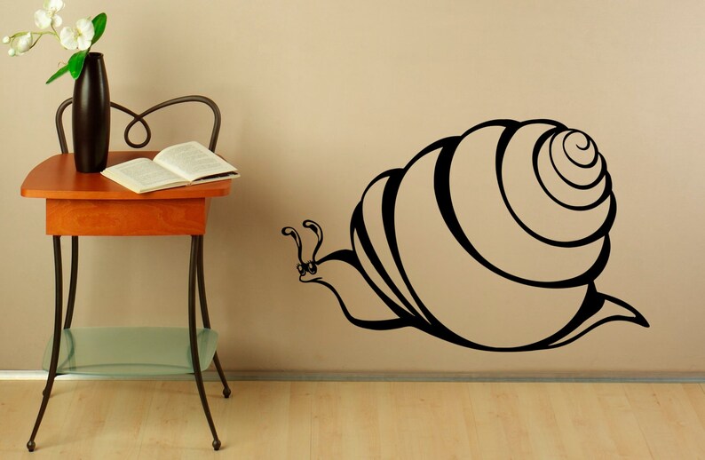 Snail Wall Decal Snail Shell Vinyl Sticker Home Interior Wall Etsy
