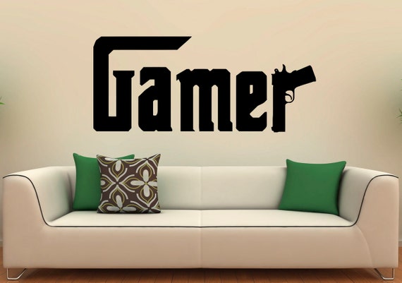 Gamer Wall Decal Video Games Vinyl Stickers Interior Housewares Design Bedroom Home Decor (13g01r)