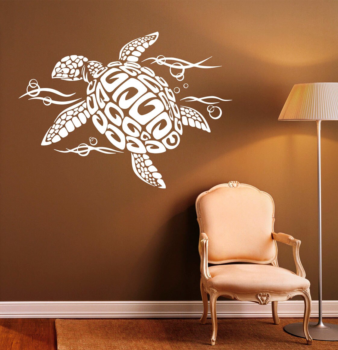 Sea Turtle Wall Decal Vinyl Stickers Sea Animals Home Interior Etsy