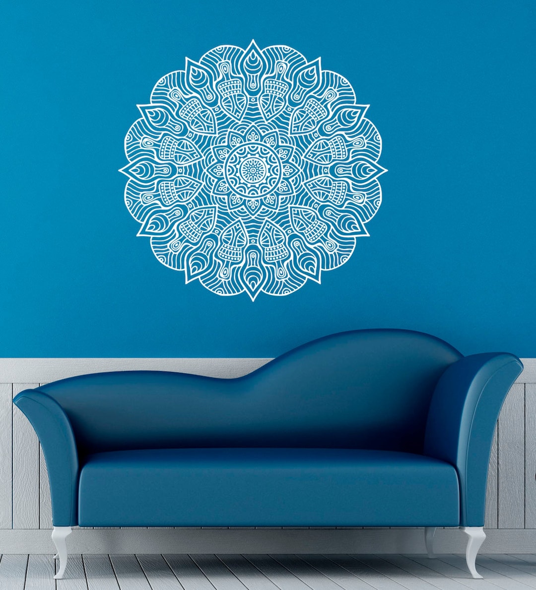 Mandala Wall Decal Indian Pattern Vinyl Stickers Namaste Yoga - Etsy
