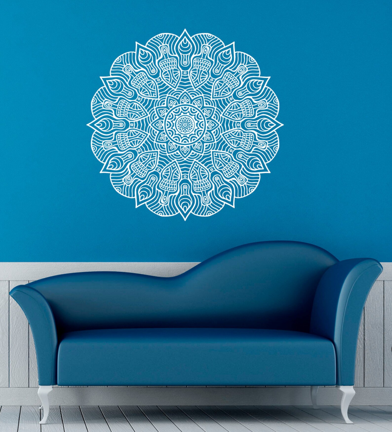 Mandala Wall Decal Indian Pattern Vinyl Stickers Namaste Yoga - Etsy