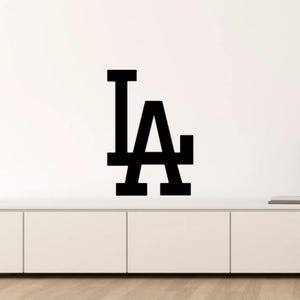 Calcomanía de vinilo para pared de Los Ángeles, arte de pared de béisbol, estrella, mascota de Los Ángeles, decoración de pared, regalo para fanáticos, póster deportivo, logotipo impreso 1841
