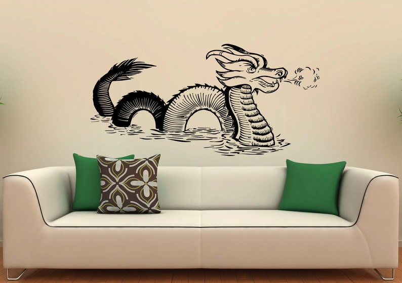 Dragon Wall Decal Vinyl Stickers Gothic Style Fantasy Home Etsy
