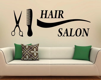 Hairstyle Hair Salon Wall Decal Vinyl Sticker Fashion Styling Interior Bedroom Home Decor Dorm Room Wall Poster Art Murals (18h01st)