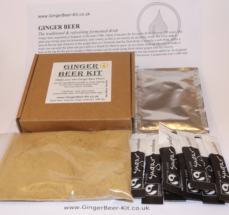 Ginger Beer Kits X 3 Make Your Own Fermented Ginger Beer Etsy UK