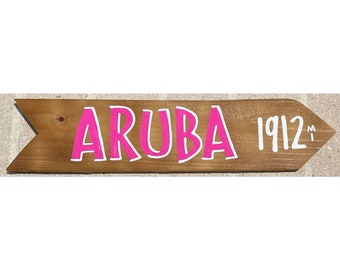 ONE (1) Custom Hand Painted RUSTIC Directional Sign!