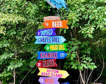 SET OF 10 Custom Coastal Directional Signs!