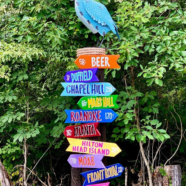 SET OF 10 Custom Coastal Directional Signs!